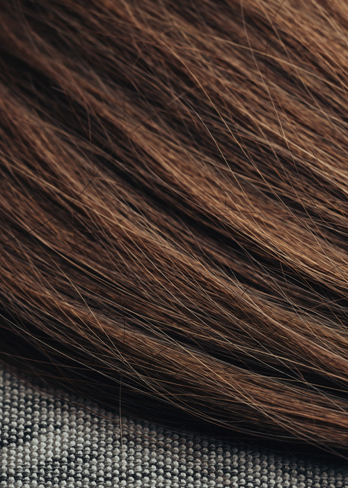 Detail einer Haarverdichtung im Avenoso Perücken Studio